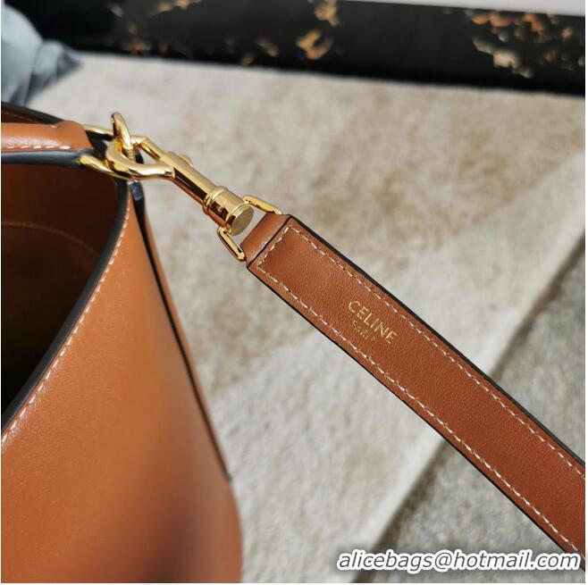 Good Quality Celine BUCKET 16 BAG IN SMOOTH CALFSKIN 195573 Brown