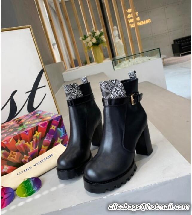 Lower Price Louis Vuitton Star Trail Since 1854 and Calfskin Short Boots 111222 Black/Grey