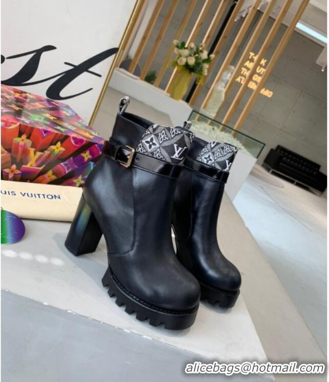 Lower Price Louis Vuitton Star Trail Since 1854 and Calfskin Short Boots 111222 Black/Grey