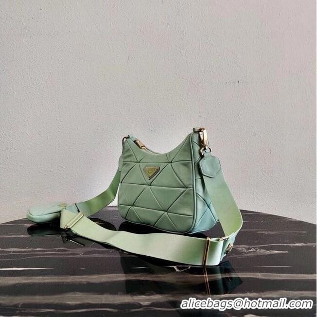 New Design Prada Gaufre nappa leather shoulder bag 1BC151A light green