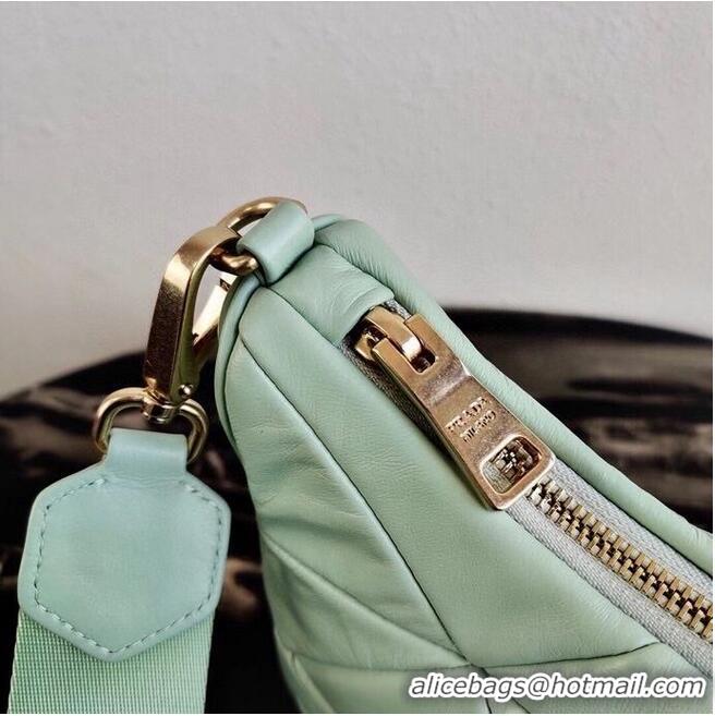 New Design Prada Gaufre nappa leather shoulder bag 1BC151A light green