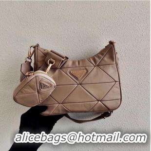 Cheapest Prada Gaufre nappa leather shoulder bag 1BC151A Biscuits