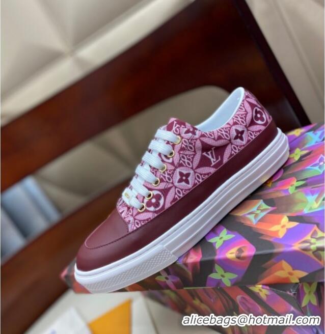 Charming Louis Vuitton Since 1854 Stellar Sneakers 1A8DDQ Burgundy