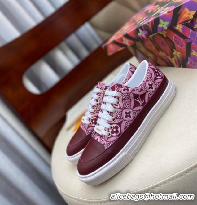 Charming Louis Vuitton Since 1854 Stellar Sneakers 1A8DDQ Burgundy