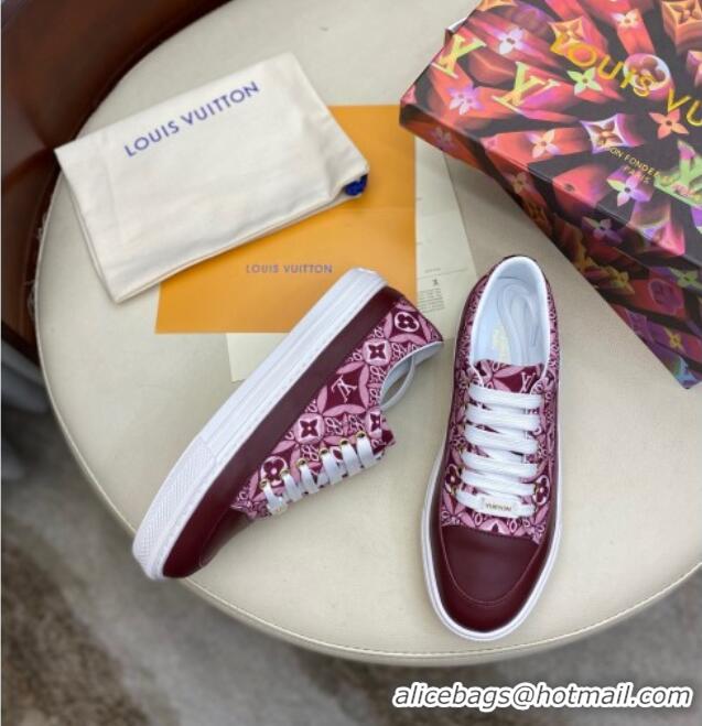 Charming Louis Vuitton Since 1854 Stellar Sneakers 1A8DDQ Burgundy