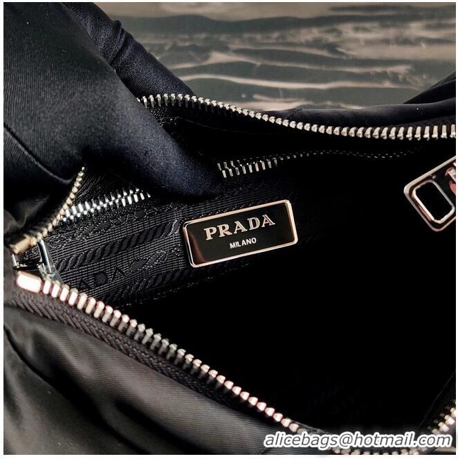 Luxury Discount Prada Re-Edition nylon shoulder bag 1BC151A Black