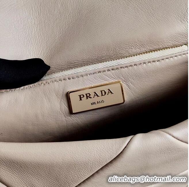 Pretty Style Prada Gaufre nappa leather shoulder bag 1BD292A Biscuits