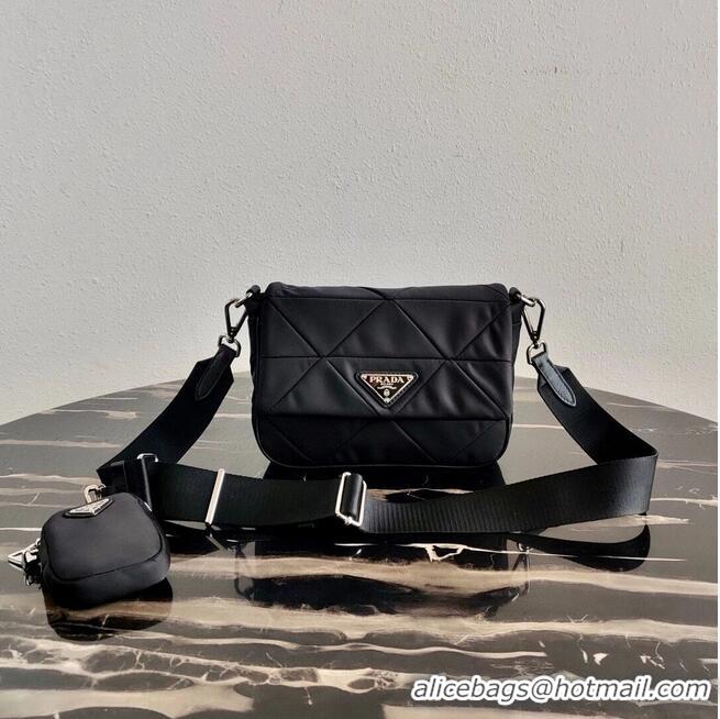 Low Price Prada Re-Edition nylon shoulder bag 1BD292A black