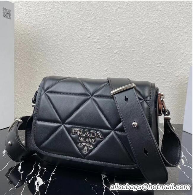 Buy Classic Prada System nappa leather patchwork bag 1BG283 black