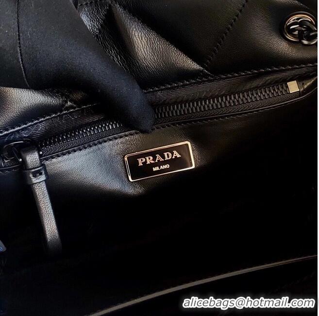 Famous Brand Prada Nappa Leather Prada Spectrum Tote 1BG298 black