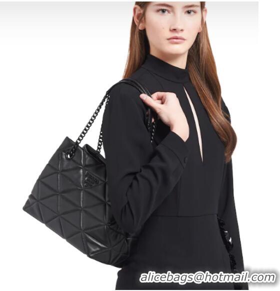 Famous Brand Prada Nappa Leather Prada Spectrum Tote 1BG298 black