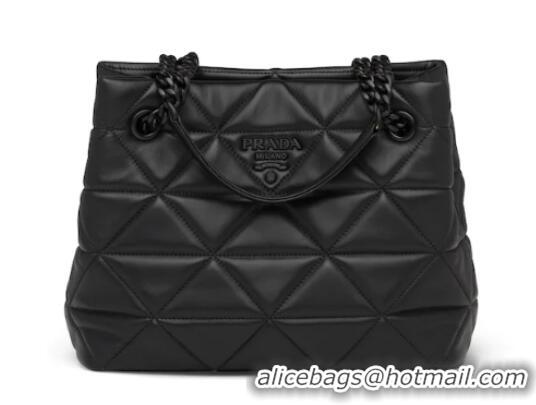 Famous Brand Prada Nappa Leather Prada Spectrum Tote 1BG298 black