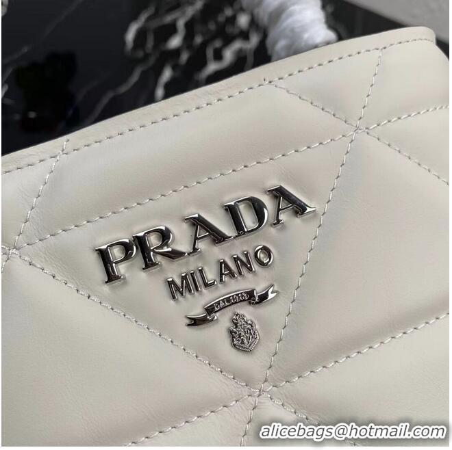 Top Quality Prada Nappa Leather Prada Spectrum Tote 1BG319 white