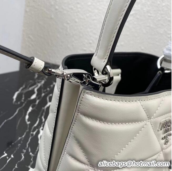 Top Quality Prada Nappa Leather Prada Spectrum Tote 1BG319 white