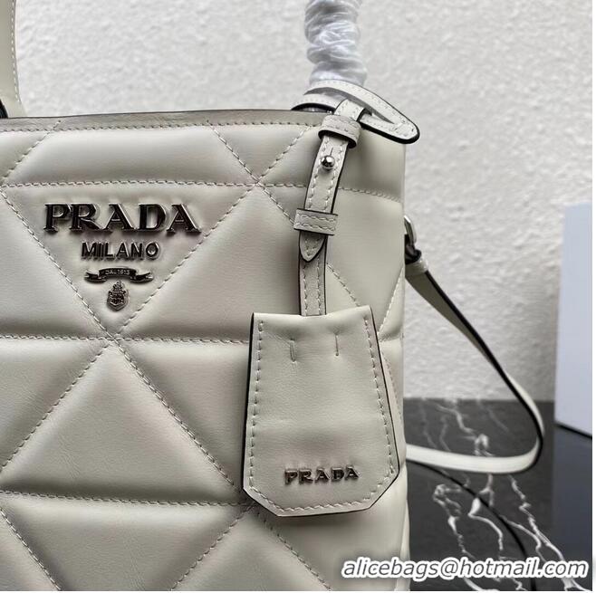 Top Quality Prada Nappa Leather Prada Spectrum Tote 1BG319 white