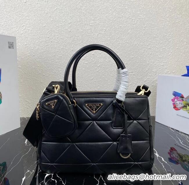 Low Price Prada Nappa Leather Prada Spectrum Tote 1BG863 black