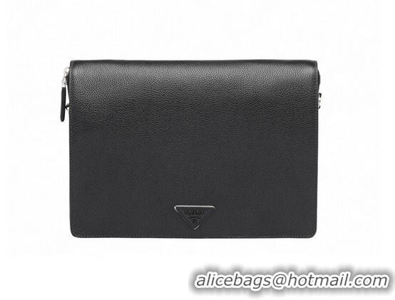 Buy Discount Prada leather shoulder bag 2VD012 black