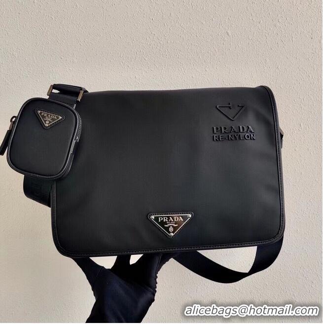 Super Quality Prada Re-Nylon and Saffiano leather shoulder bag 2VD039 black