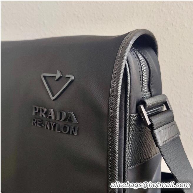 Super Quality Prada Re-Nylon and Saffiano leather shoulder bag 2VD039 black