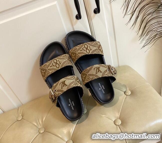 Discount Louis Vuitton Since 1854 Flat Sandals 120383 Khaki