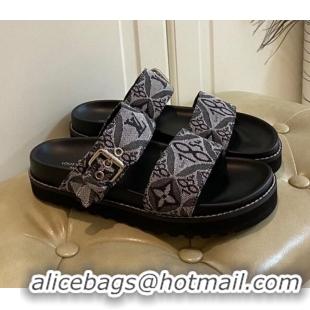 Best Product Louis Vuitton Since 1854 Flat Sandals 120383 Grey