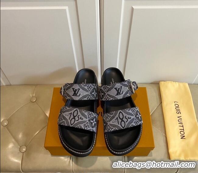 Best Product Louis Vuitton Since 1854 Flat Sandals 120383 Grey