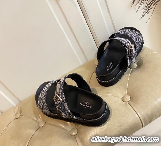 Best Product Louis Vuitton Since 1854 Flat Sandals 120383 Grey