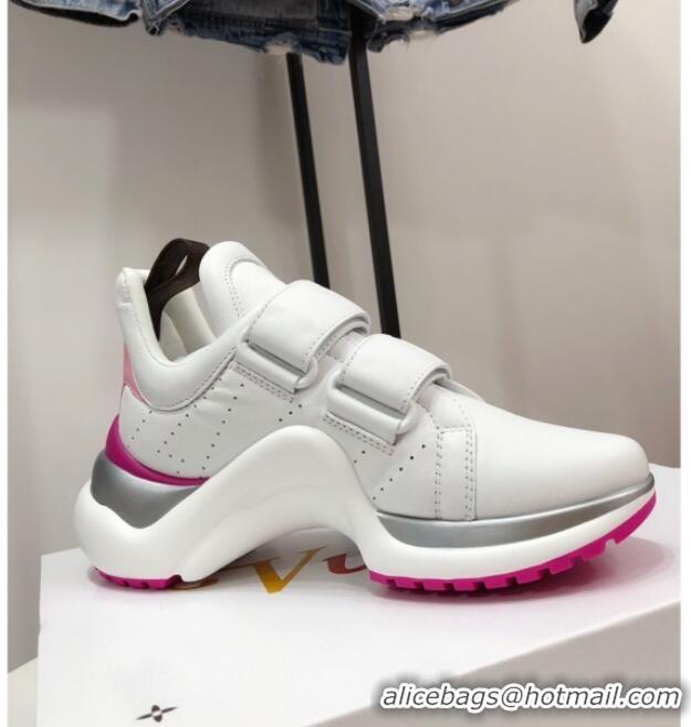 Perfect Louis Vuitton LV Archlight Sneakers 120436 White/Pink 