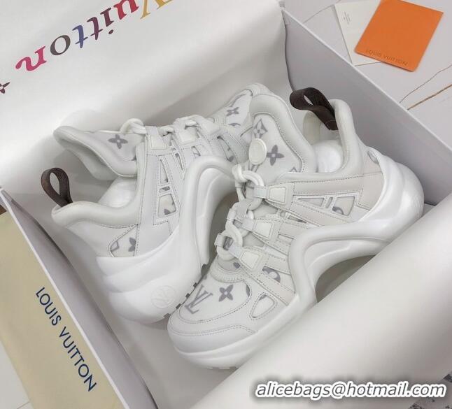 Top Quality Louis Vuitton LV Archlight Monogram Mesh Sneakers 120440 White/Grey