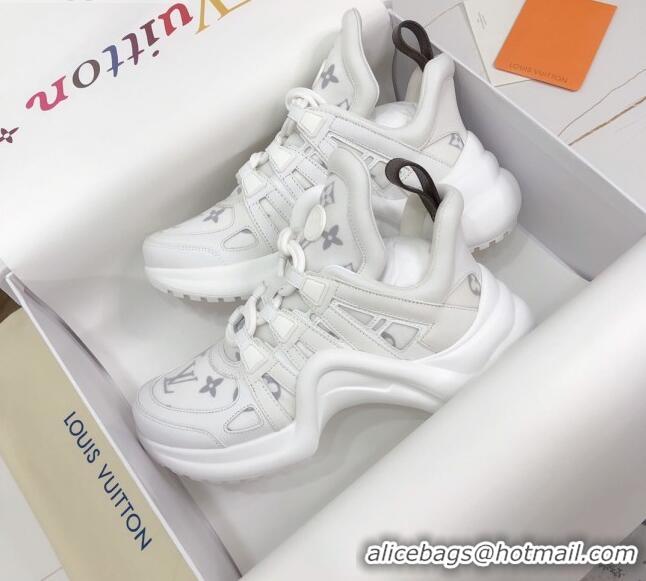 Top Quality Louis Vuitton LV Archlight Monogram Mesh Sneakers 120440 White/Grey