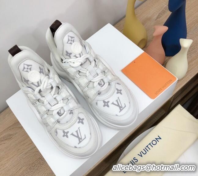 Top Quality Louis Vuitton LV Archlight Monogram Mesh Sneakers 120440 White/Grey