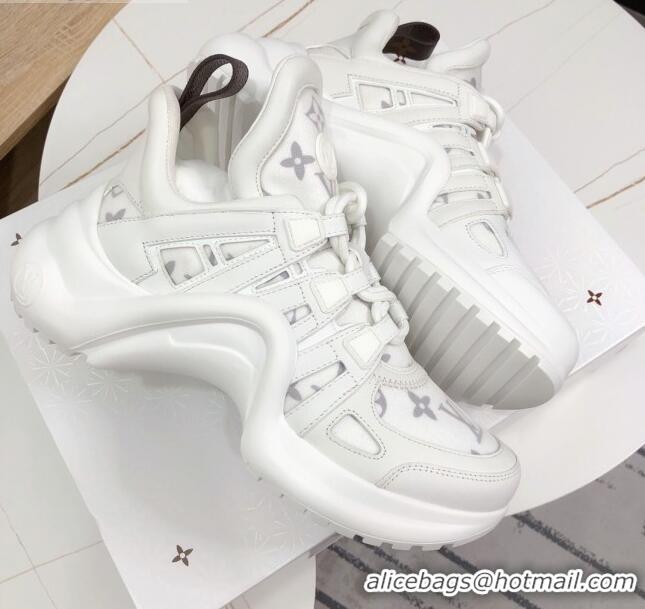 Top Quality Louis Vuitton LV Archlight Monogram Mesh Sneakers 120440 White/Grey