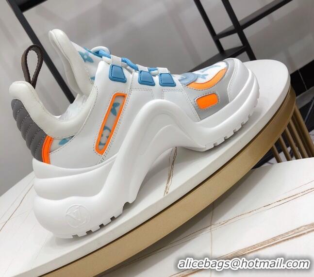 Best Price Louis Vuitton LV Archlight Monogram Mesh Sneakers White/Blue/Orange 120442