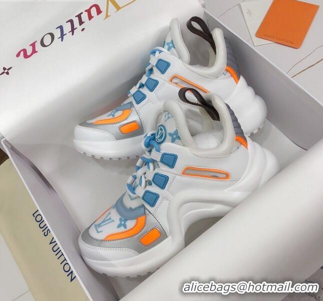 Best Price Louis Vuitton LV Archlight Monogram Mesh Sneakers White/Blue/Orange 120442