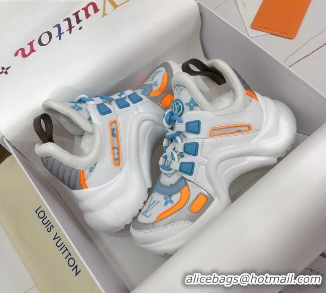 Best Price Louis Vuitton LV Archlight Monogram Mesh Sneakers White/Blue/Orange 120442