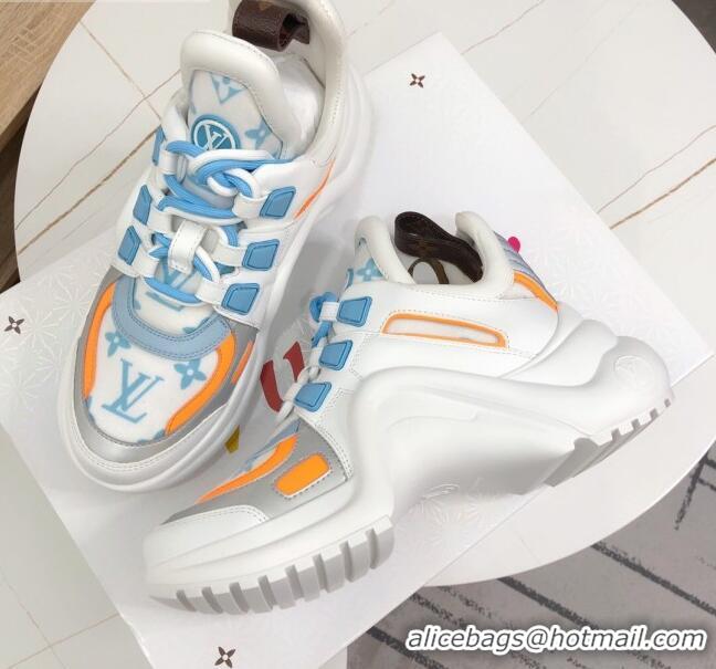 Best Price Louis Vuitton LV Archlight Monogram Mesh Sneakers White/Blue/Orange 120442