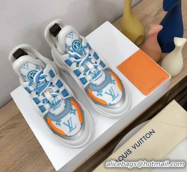 Best Price Louis Vuitton LV Archlight Monogram Mesh Sneakers White/Blue/Orange 120442