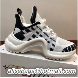 Top Grade Louis Vuitton LV Archlight Mesh Stripe Sneakers 120445 White