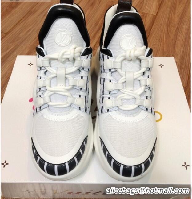 Top Grade Louis Vuitton LV Archlight Mesh Stripe Sneakers 120445 White