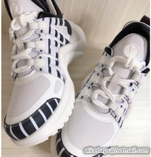 Top Grade Louis Vuitton LV Archlight Mesh Stripe Sneakers 120445 White