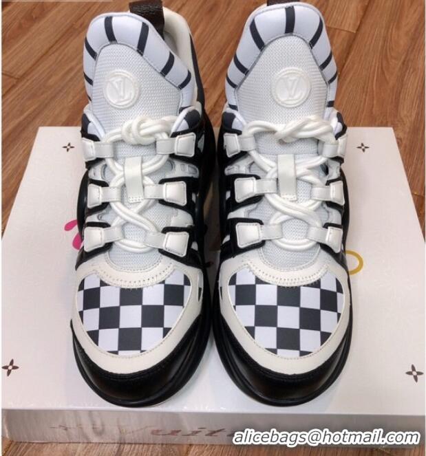 Best Product Louis Vuitton LV Archlight Mesh Damier Sneakers 120445 White/Black