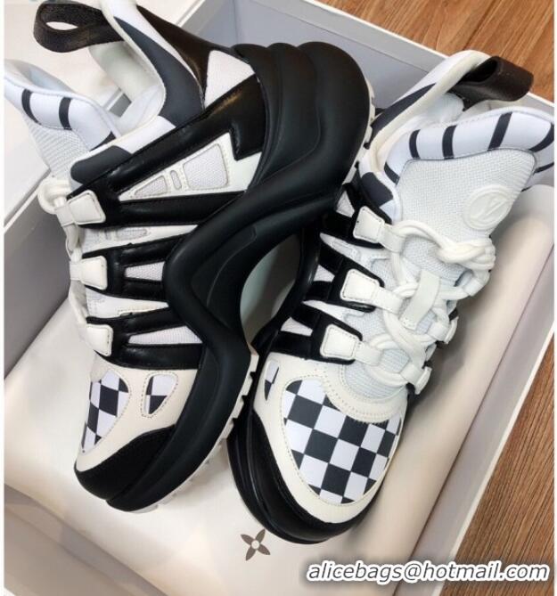 Best Product Louis Vuitton LV Archlight Mesh Damier Sneakers 120445 White/Black