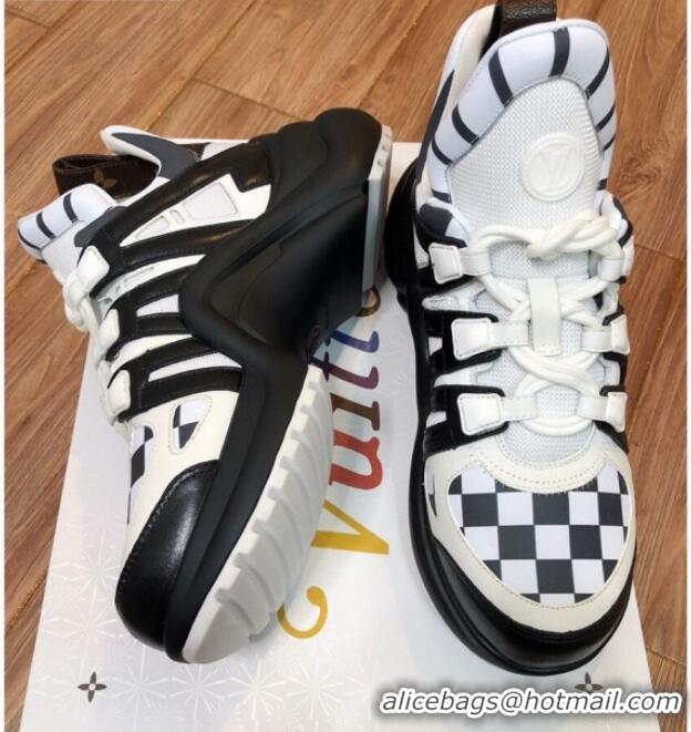 Best Product Louis Vuitton LV Archlight Mesh Damier Sneakers 120445 White/Black