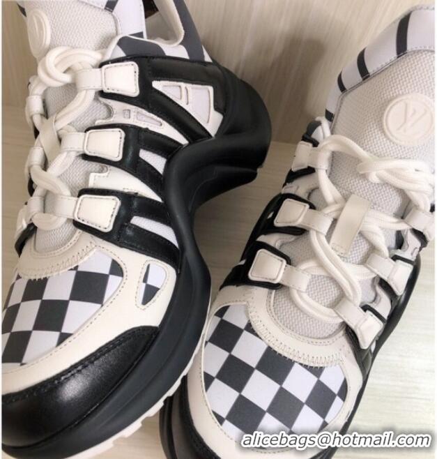 Best Product Louis Vuitton LV Archlight Mesh Damier Sneakers 120445 White/Black