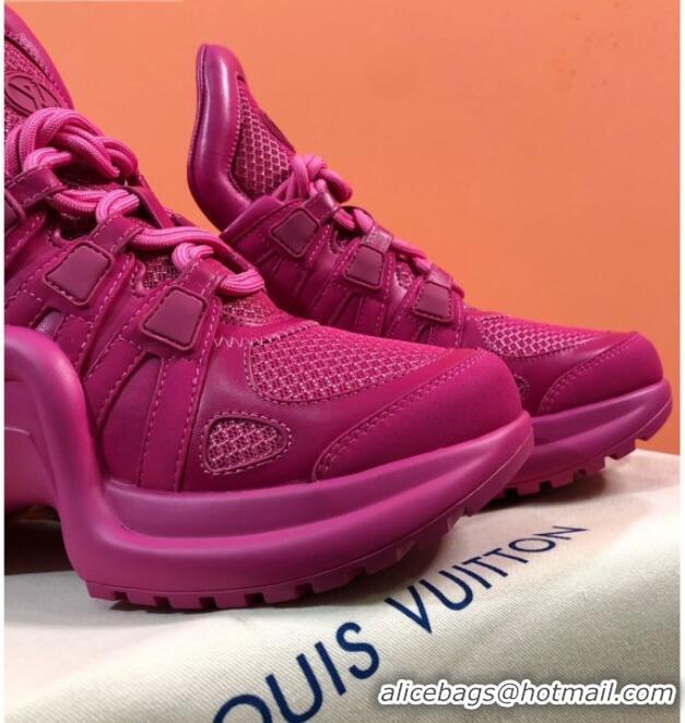 Pretty Style Louis Vuitton LV Archlight Mesh Sneakers 120445 Hot Pink