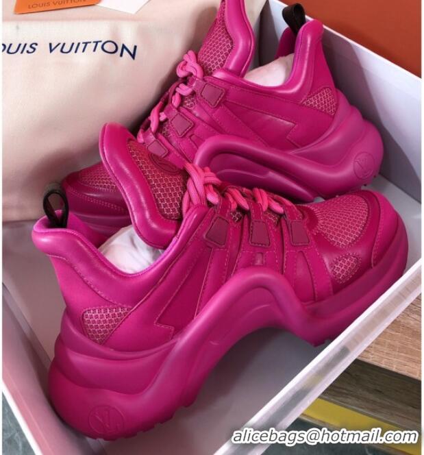 Pretty Style Louis Vuitton LV Archlight Mesh Sneakers 120445 Hot Pink