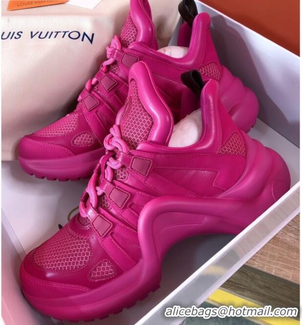 Pretty Style Louis Vuitton LV Archlight Mesh Sneakers 120445 Hot Pink