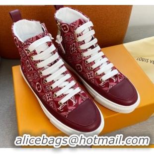 Cheap Price Louis Vuitton Since 1854 Stellar Sneaker Boot 122179 Burgundy