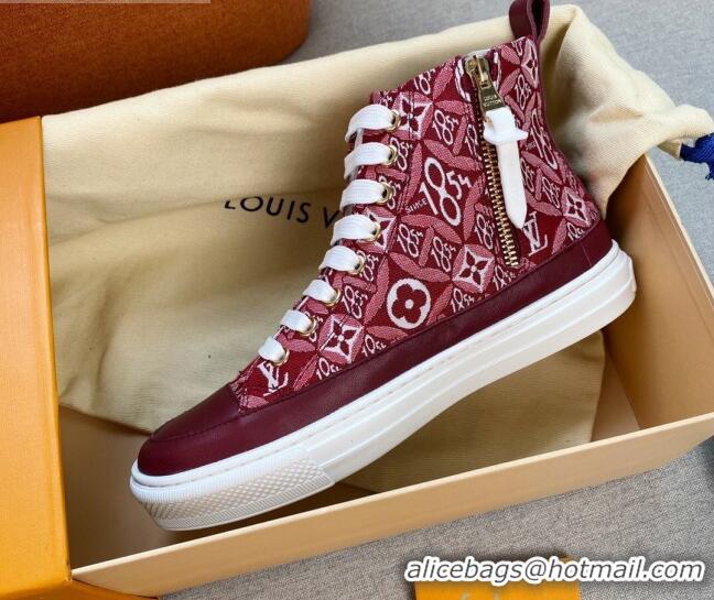 Cheap Price Louis Vuitton Since 1854 Stellar Sneaker Boot 122179 Burgundy