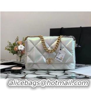 Low Cost Chanel 19 large flap bag Iridescent Calfskin&Gold-Tone AS1162